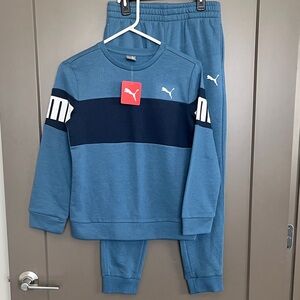 Puma 2 Piece Kid’s Fleece Crew Pullover snd Joggers